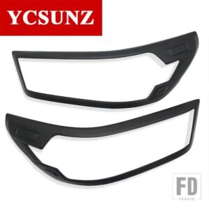 トヨタ ABS ヘッドライトトリムカバーカーアクセサリー ハイラックス 2021 2022 4 2 ヘッドランプライトカバーダブルキャブ - black 4x2