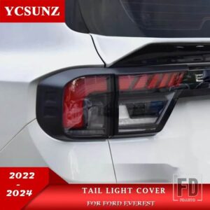 フォード ABS テールライトカバートリムエベレスト 2022 2023 2024 リアランプフードカーアクセサリー YCSUNZ - Carbon Fiber