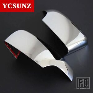 フォード ABS ブラックミラーカバーアクセサリー適合レンジャーワイルドトラック T6 T7 T8 2012-21 - Chrome