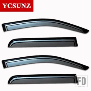 トヨタ 2005-2014 ウィンドウバイザー ハイラックス VIGO 38657 WEATHERSHIELDS 日雨ディフレクターダブルキャブ - Silver