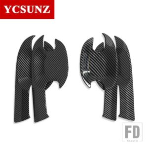 マツダ ABS ドアハンドルボウルインナー BT50 BT-50 2021-23 ダブルキャビンマットブラックカーアクセサリー - new carbon fiber