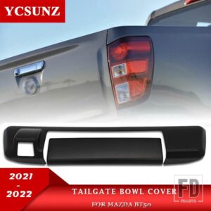 マツダ いすゞ テールゲートボウルカバー BT50 BT-50 2021 2022 ピックアップトラックテールゲート D-MAX V-CROSS 2020-2021 アクセサリー - Carbon Fiber