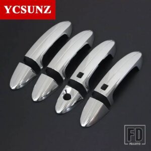 フォード ABS ドアハンドルカバー ECOSPORT 2014-19 カーアクセサリー - chrome with smart