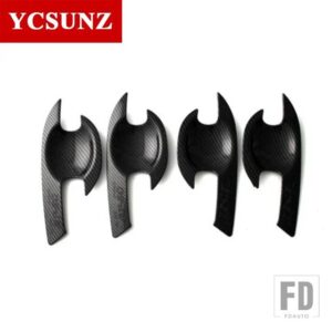 マツダ ABS ドアハンドルボウルカバー BT50 BT-50 2012-20 ダブルキャブカーアクセサリー - Carbon Fiber