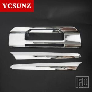 フォード ABS テールゲートハンドルトリムカバーレンジャー WILDTRAK 2023 2024 2025 スポーツ XLT XLS ダブルキャビンカーアクセサリー - CHROME(NO HOLE)