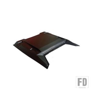 日産 黒赤ボンネットスクープフードカバー ナバラ NP300 2014-21 フロンティアダブルキャップ - black (small)