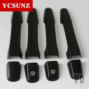 三菱 クロームドアハンドルカバー トライトン L200 2006-14 カーアクセサリー YCSUNZ - Black