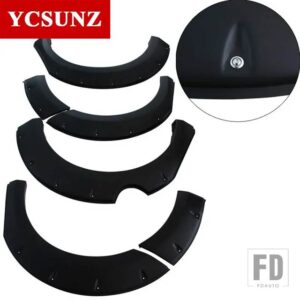 三菱 フェンダーフレア トライトン 2015-2018 アクセサリー 9インチ黒マッドガード L200 2015-18 YCSUNZ - Black