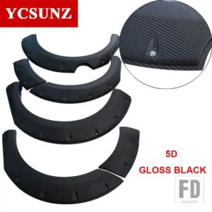 三菱 フェンダーフレア トライトン 2015-2018 アクセサリー 9インチ黒マッドガード L200 2015-18 YCSUNZ - 5D gloss black