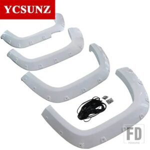 VW ホイールアーチフェンダーフレアマッドガードアマロック 2009-17 ダブルキャブアクセサリー - WHITE