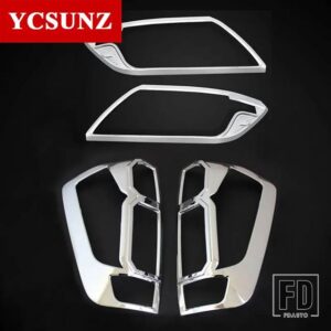 日産 ヘッドライトカバーリアライト ナバラ 2014-19 NP300 フロンティアアクセサリーランプフード - Chrome