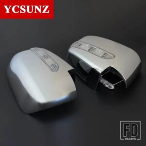 三菱 サイドミラーカバー LED 付き L200 トライトン 2006-14 車外装部品ダブルキャブ - chrome with LED
