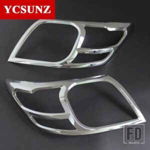 トヨタ ABS クロームヘッドライトランプカバー ハイラックス VIGO SR5 2012 2013 2014 ダブルキャビンカーアクセサリー - Chrome