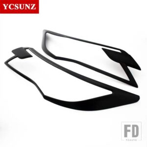 三菱 2016-2019 パジェロクロームヘッドライトカバー装飾トリム モンテロパジェロスポーツアクセサリー YCSUNZ - Black