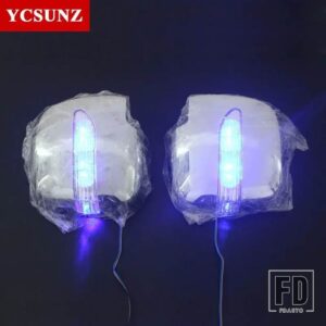 トヨタ ABS サイドミラーカバー LED ライト付き ハイエースコミューター 2005-2018 2008 2009 2010 2012 2014 2018 車外装アクセサリー - Chrome with light