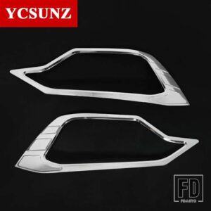 いすゞ ブラックヘッドライトカバー DMAX D-MAX 2023 2024 ダブルキャビンカーアクセサリー YCSUNZ - Chrome