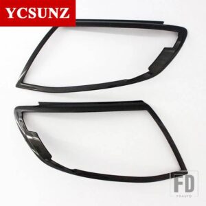 フォード クロームヘッドライトカバーアクセサリーレンジャー WILDTRAK T6 2012 2013 2014 ランプフード装飾カバー YCSUNZ - new carbon fiber