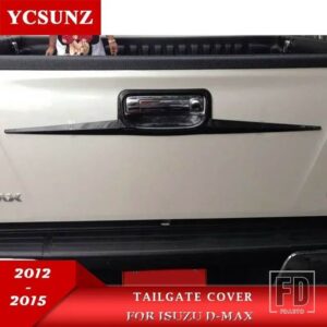 いすゞ 黒テールゲートハンドルトリム DMAX D-MAX 2012-16 ダブルキャビンアクセサリー - New CARBON