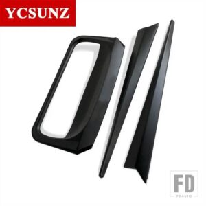 いすゞ 黒テールゲートハンドルトリム DMAX D-MAX 2012-16 ダブルキャビンアクセサリー - Black