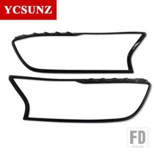 フォード ABS ヘッドライトカバーレンジャー WILDTRAK T7 T8 2016-22 アクセサリーヘッドライトランプフード YCSUNZ - Gloss black