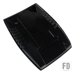 フォード ABS オレンジ黒ボンネットスクープフードレンジャー WILDTRAK T6 2012 2013 2014 ピックアップトラックカーアクセサリー - Gloss black