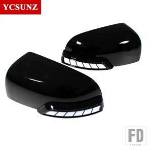 フォード ランニング LED ミラーカバーレンジャー 2012-2019 2020 T6 T7 T8 WILDTRAK ダブルキャビンライト付き 2021 - Gloss black
