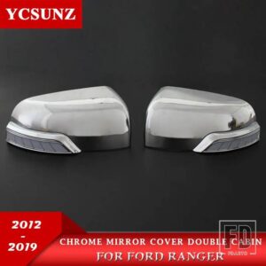 フォード ランニング LED ミラーカバーレンジャー 2012-2019 2020 T6 T7 T8 WILDTRAK ダブルキャビンライト付き 2021 - Chrome