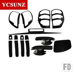 フォード ABS ブラックキットフルセットレンジャー T6 WILDTRAK 2012 2013 2014 ダブルキャビン - Black