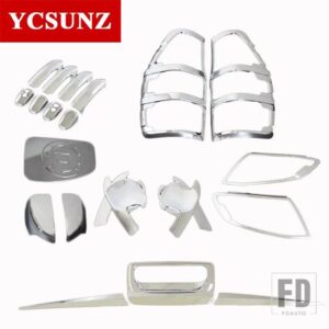 フォード ABS ブラックキットフルセットレンジャー T6 WILDTRAK 2012 2013 2014 ダブルキャビン - Chrome