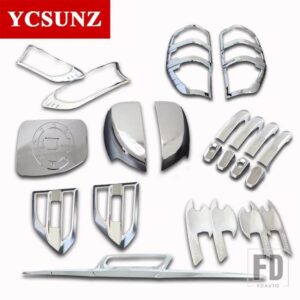 フォード ABS ブラックフルキットアクセサリーレンジャー WILDTRAK T7 2016-21 ダブルキャビンスタイリング - Chrome
