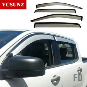 フォード ABS サイドウィンドウディフレクター車サンガードレンジャー WILDTRAK T6 T7 T8 2012-2020 ダブルキャビン - Silver