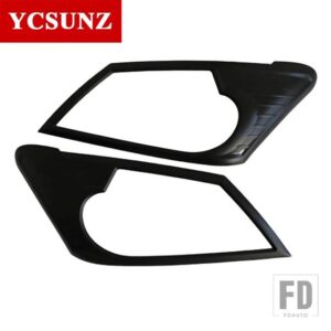 いすゞ ABS ヘッドライトカバートリム MU-X MUX 2013-16 マットブラックランプフードカーアクセサリー YCSUNZ - Black