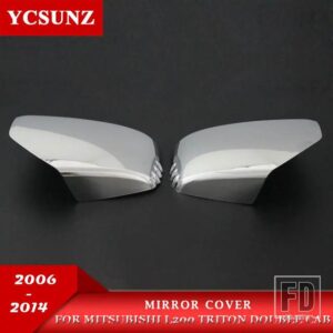 三菱 ミラーカバー L200 トリトン 2006-14 アクセサリーダブルキャブブラックカーボン - Chrome