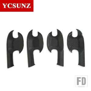 いすゞ ABS ドアハンドルボウルカバー D-MAX DMAX V-クロス 2020-24 AT35 SAFIR ダブルキャビンカーアクセサリー - Carbon Fiber