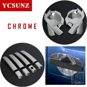日産 ABS ドアハンドルカバーアクセサリー フロンティアナバラ D40 2006-13 プレート部分 - DHC-DHI-chrome