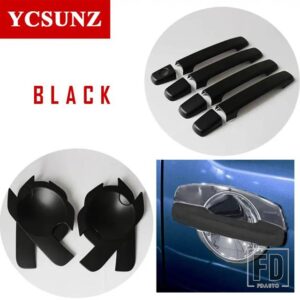 日産 ABS ドアハンドルカバーアクセサリー フロンティアナバラ D40 2006-13 プレート部分 - DHC-DHI-black