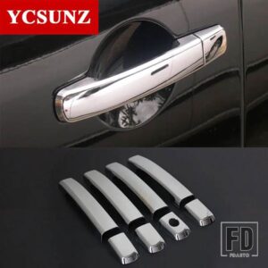 日産 ABS ドアハンドルカバーアクセサリー フロンティアナバラ D40 2006-13 プレート部分 - chrome handle cover