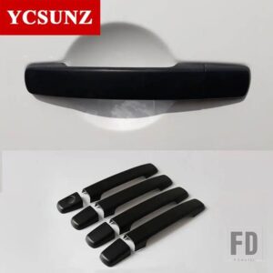 日産 ABS ドアハンドルカバーアクセサリー フロンティアナバラ D40 2006-13 プレート部分 - black handle cover