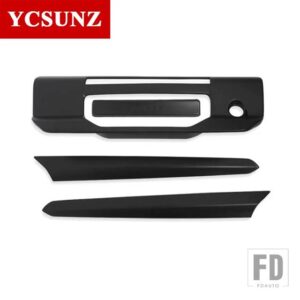フォード ABS テールゲートハンドルカバートリムレンジャー WILDTRAK T9 2022 2023 2024 XLT スポーツピックアップトラックカーアクセサリー - Black