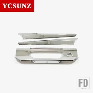 フォード ABS テールゲートハンドルカバートリムレンジャー WILDTRAK T9 2022 2023 2024 XLT スポーツピックアップトラックカーアクセサリー - Chrome