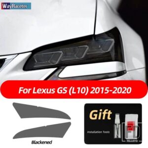 レクサス スモークブラック TPU ステッカーヘッドライトフィルム ES 300H NX CT GS は LC LS RX LX570 RC UX GX F スポーツ 2022 - GS 15-20