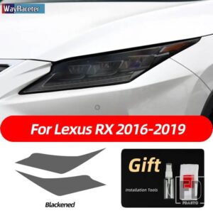 レクサス スモークブラック TPU ステッカーヘッドライトフィルム ES 300H NX CT GS は LC LS RX LX570 RC UX GX F スポーツ 2022 - RX 16-19
