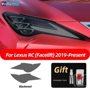 レクサス スモークブラック TPU ステッカーヘッドライトフィルム ES 300H NX CT GS は LC LS RX LX570 RC UX GX F スポーツ 2022 - RC 19-On