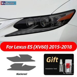 レクサス スモークブラック TPU ステッカーヘッドライトフィルム ES 300H NX CT GS は LC LS RX LX570 RC UX GX F スポーツ 2022 - ES 15-18