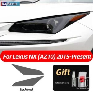 レクサス スモークブラック TPU ステッカーヘッドライトフィルム ES 300H NX CT GS は LC LS RX LX570 RC UX GX F スポーツ 2022 - NX 15-On