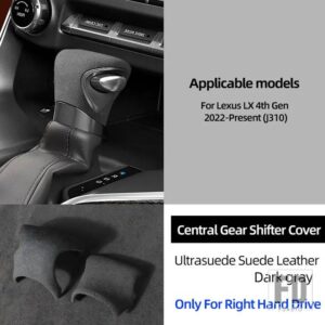 レクサス ULTRASUEDE トップスエードラップギアシフトノブトリムカバー LX600 2022 2023 LX LX500D J310 アクセサリー - Right Hand Drive 2