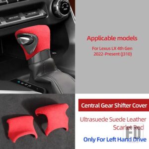 レクサス ULTRASUEDE トップスエードラップギアシフトノブトリムカバー LX600 2022 2023 LX LX500D J310 アクセサリー - Left Hand Drive 1