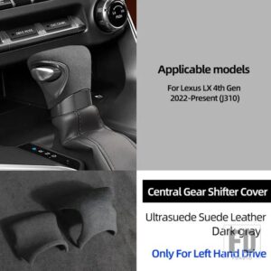 レクサス ULTRASUEDE トップスエードラップギアシフトノブトリムカバー LX600 2022 2023 LX LX500D J310 アクセサリー - Left Hand Drive 2
