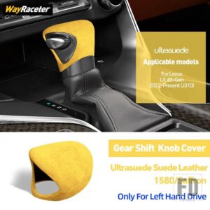 レクサス ULTRASUEDE スエードラップギアシフトノブトリムカバー LX 600 2022-24 LX600 J310 LX500D アクセサリー - Left Hand Drive6