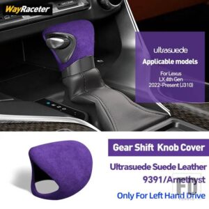 レクサス ULTRASUEDE スエードラップギアシフトノブトリムカバー LX 600 2022-24 LX600 J310 LX500D アクセサリー - Left Hand Drive7